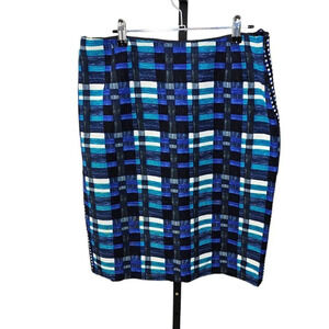 Weekend Max Mara Womens Check Print  Abstract Skirt Size 14